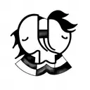 lesbian couple and rainbow tattoo design idea