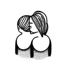 lesbian couple and rainbow tattoo design idea