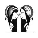 lesbian couple and rainbow tattoo design idea