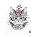 Cat tattoo design idea
