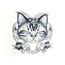 Cat tattoo design idea