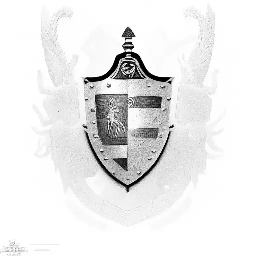 Greek style shield  tattoo design idea