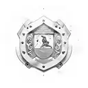 Round Ancient Greece style shield  tattoo design idea