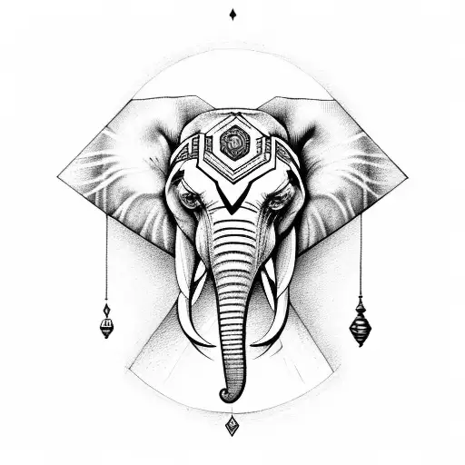 Elephant Tattoo SVG Cut file by Creative Fabrica Crafts · Creative Fabrica
