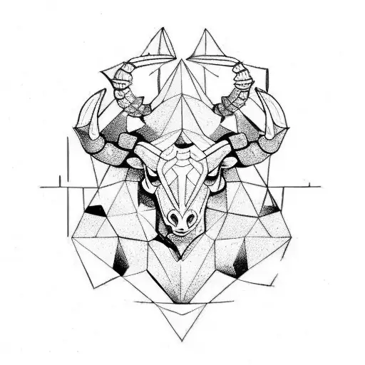 Zodiac Sign Scorpio in Taurus tattoo design idea