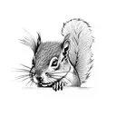 squirrel  tattoo design idea
