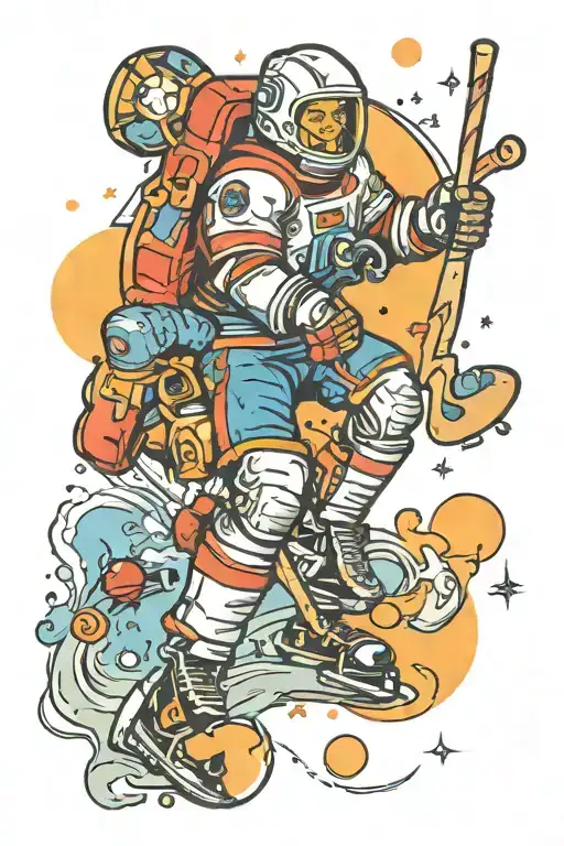 Space, Hockey, Lawyer tattoo design idea