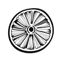 orange slice tattoo design idea