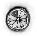 orange slice tattoo design idea