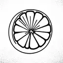 orange slice tattoo design idea