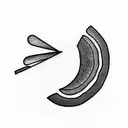 orange slice tattoo design idea