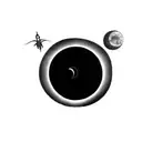 a solar eclipse tattoo design idea