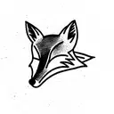 Fox with spear tattoo design idea