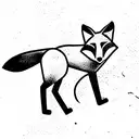 Fox with spear tattoo design idea