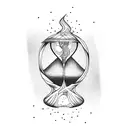 Hourglass time running out tattoo design idea