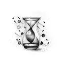 Hourglass time running out tattoo design idea