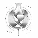 Hourglass time running out tattoo design idea