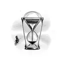 Hourglass time running out tattoo design idea