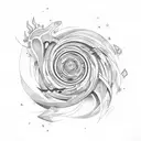 Spiral tattoo design idea