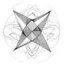 triangle with lines around it tattoo design idea