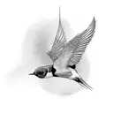 ambitious swallow bird tattoo design idea