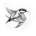 ambitious swallow bird tattoo design idea