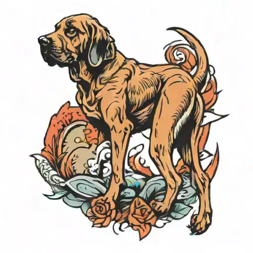 bloodhound tattoo design idea