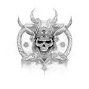 tatouage bras thème mer et viking  tattoo design idea