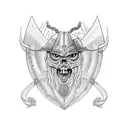 tatouage bras thème mer et viking  tattoo design idea