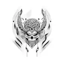 tatouage bras thème mer et viking  tattoo design idea