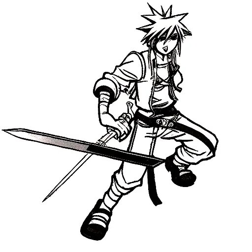 Bandaged buster sword from Cloud Strife in Kingdom Hearts. tattoo design idea