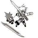 Bandaged buster sword from Cloud Strife in Kingdom Hearts. tattoo design idea