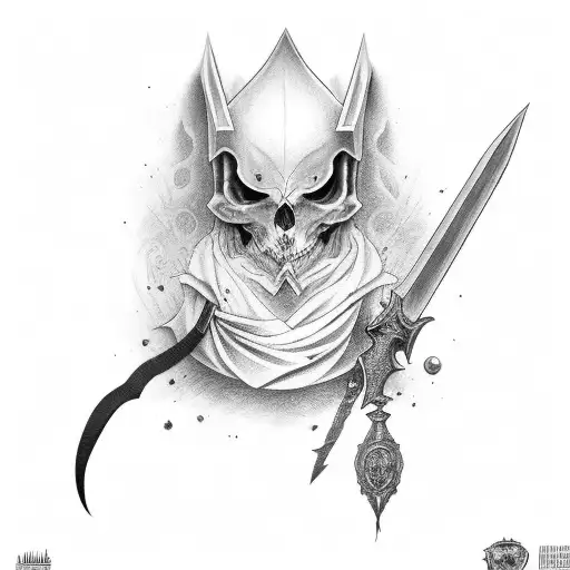 raio com espada tattoo design idea