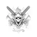 raio com espada tattoo design idea