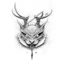 raio com espada tattoo design idea