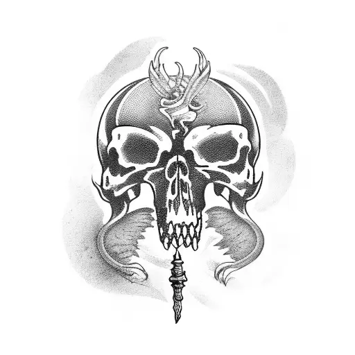 #13  death tarot card cards with Scorpio Goddess tattoo design idea