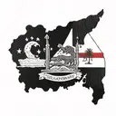 california and florida state flags merged together tattoo design idea