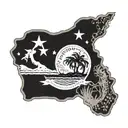 california and florida state flags merged together tattoo design idea