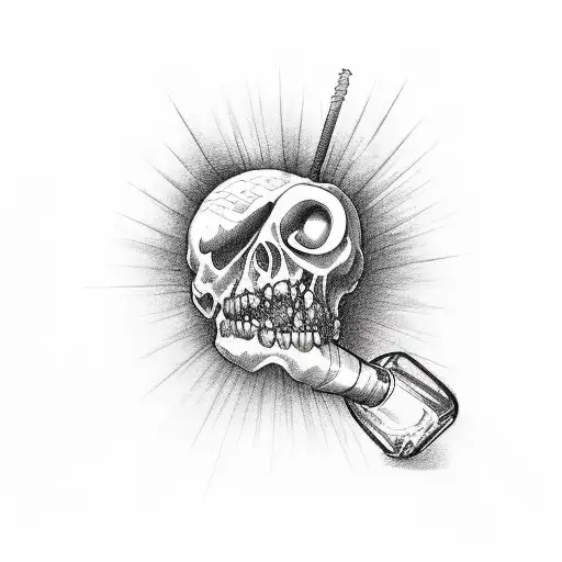 Alcohol is the root of all evil tattoo design idea