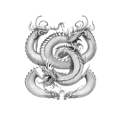 a dragon ouroboros for the bicep tattoo design idea