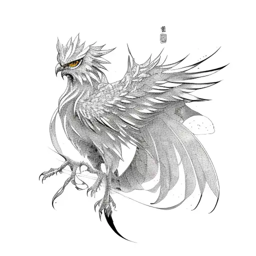 Phoenix anime  tattoo design idea
