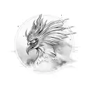 warrior phoenix  tattoo design idea