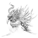 warrior phoenix  tattoo design idea