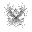 Phoenix anime  tattoo design idea