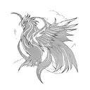 Phoenix anime  tattoo design idea