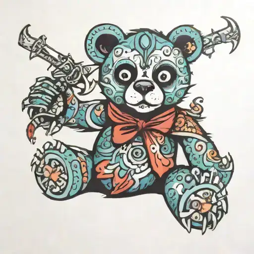 Voodoo bear tattoo design idea