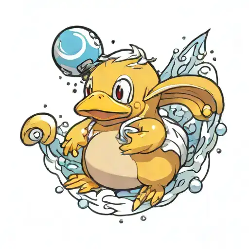 Pokemon Psyduck with Pokemon Spheal tattoo design idea