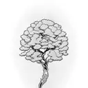 Sakura tree with anime sword sleeve tattoo design idea