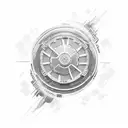 A dynamic dotwork design featuring a Formula 1 car in motion tattoo design idea