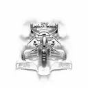 A dynamic dotwork design featuring a Formula 1 car in motion tattoo design idea